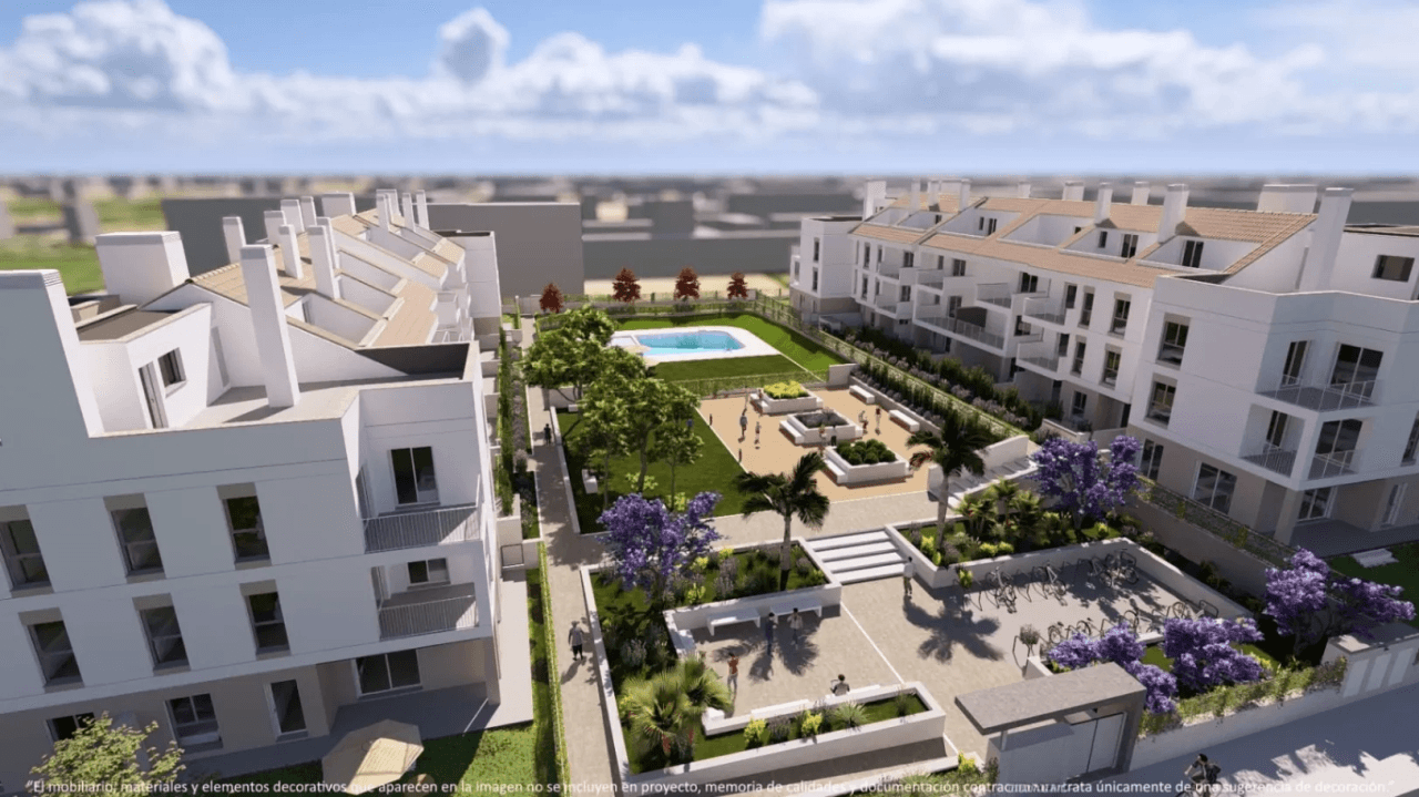 Newly built apartment in the urban area of Denia.