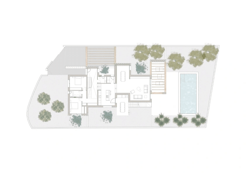 Modern-Ibizan style villa project walking to the village for sale in Moraira