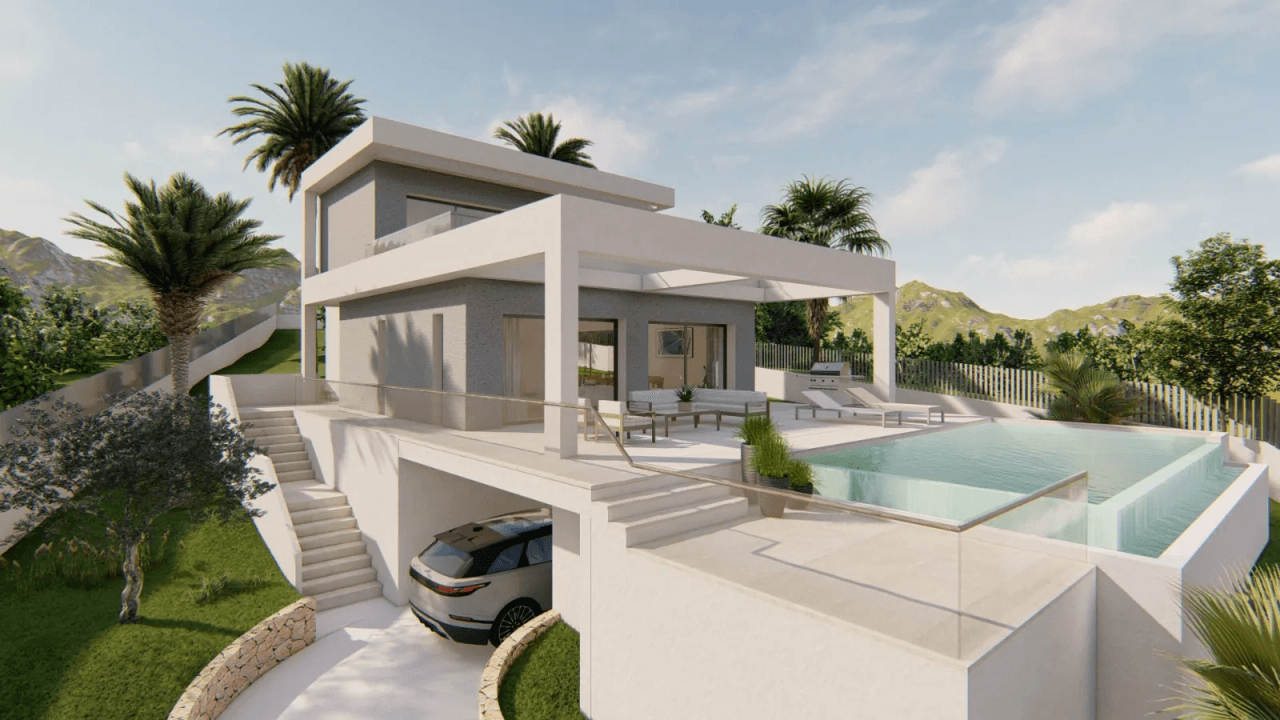 Projectvilla met zeezicht in Jávea (met vergunning)