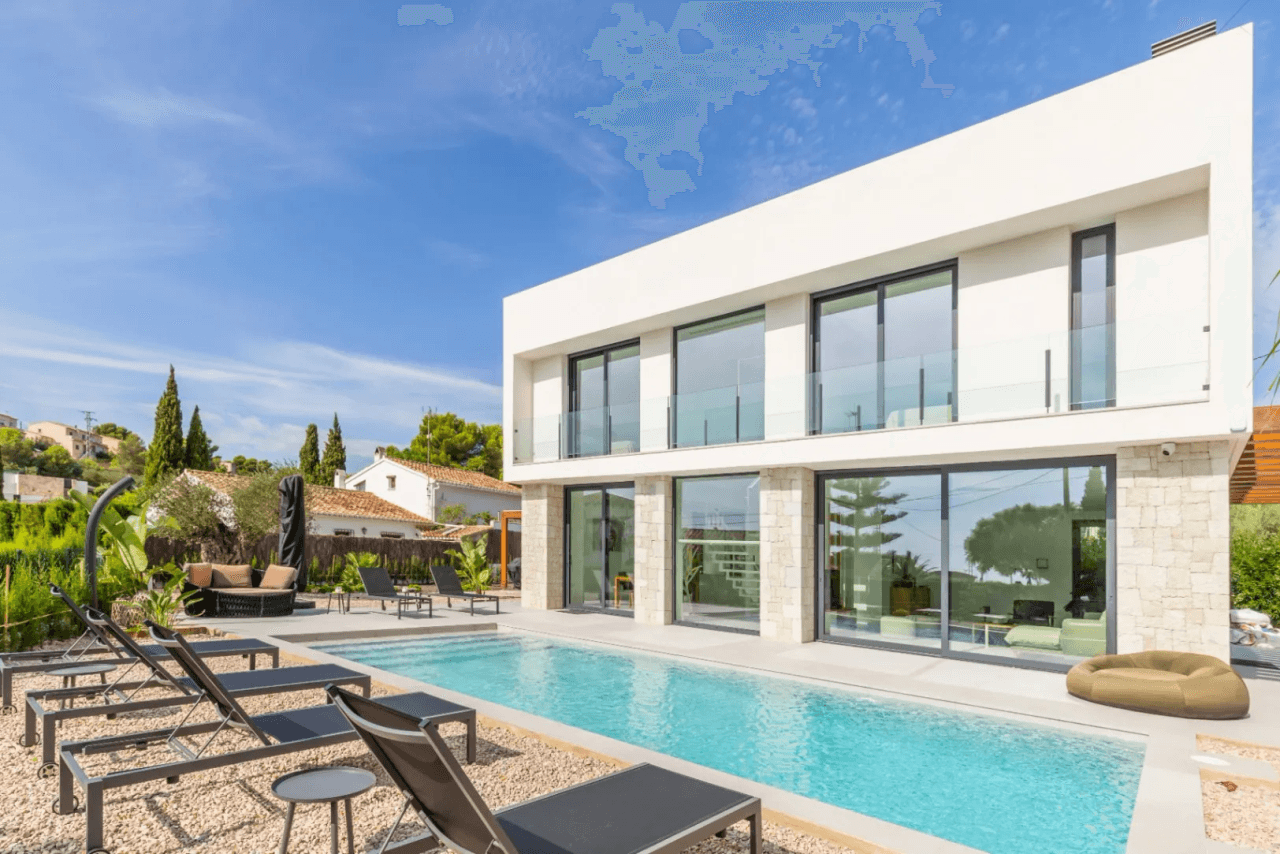 Belle villa neuve avec vue sur la mer à Benissa à seulement 2 minutes de la plage