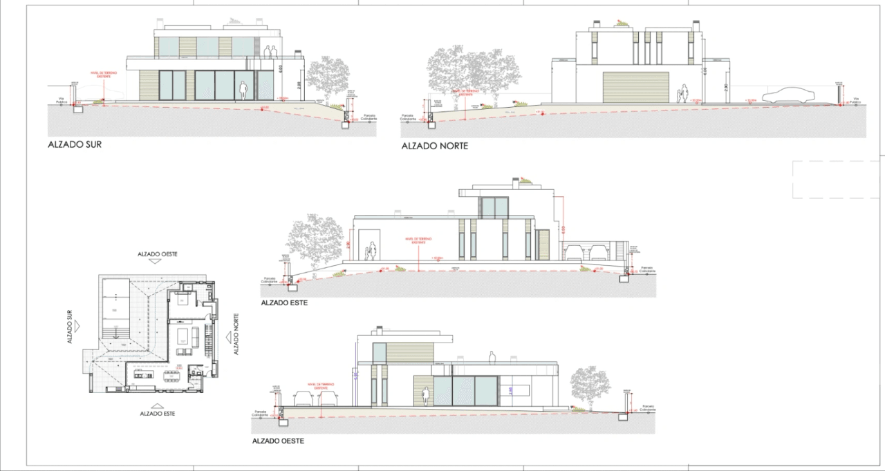 Modern style villa project for sale in Moraira