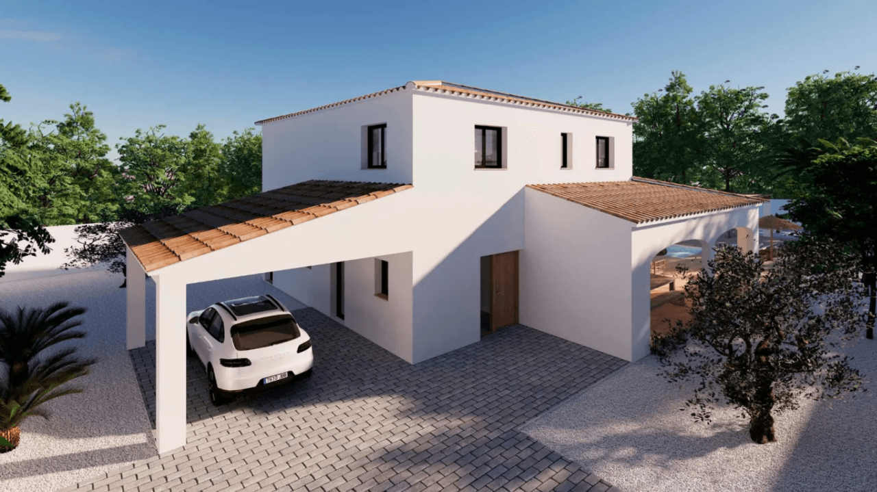 Spectacular traditional style villa project and walking distance to town for sale in Moraira