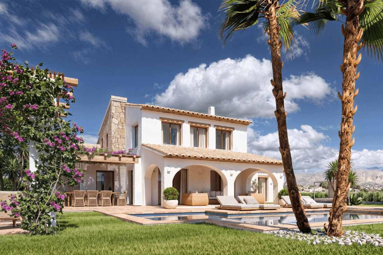 Luxury Mediterranean Rustic Villa Project with Sea and Mountain Views in Benimarco, Teulada