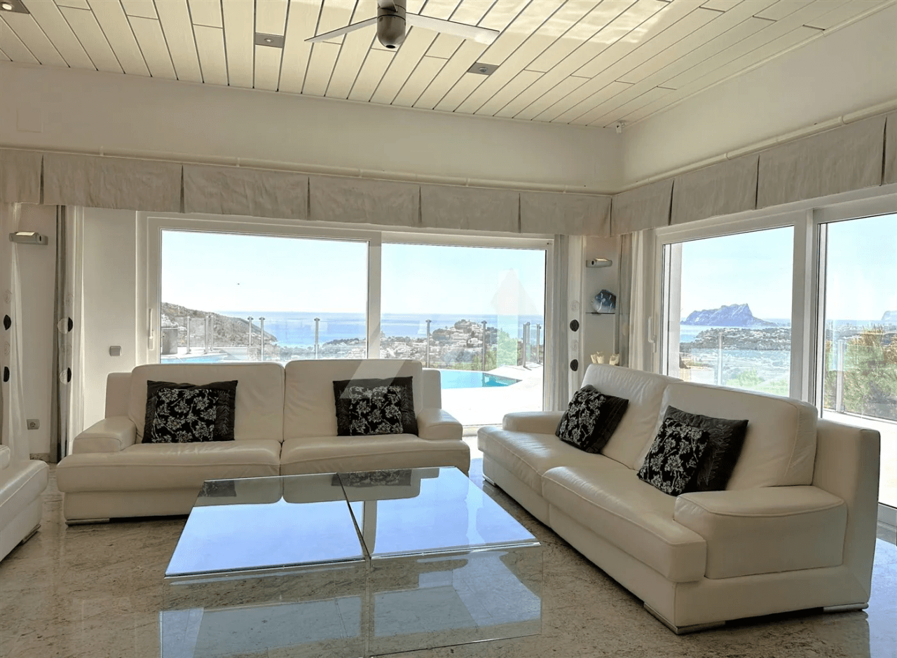 Panoramic sea view villa for sale in Moraira, Costa Blanca.
