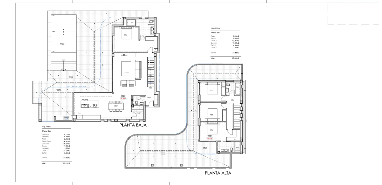 Modern style villa project for sale in Moraira