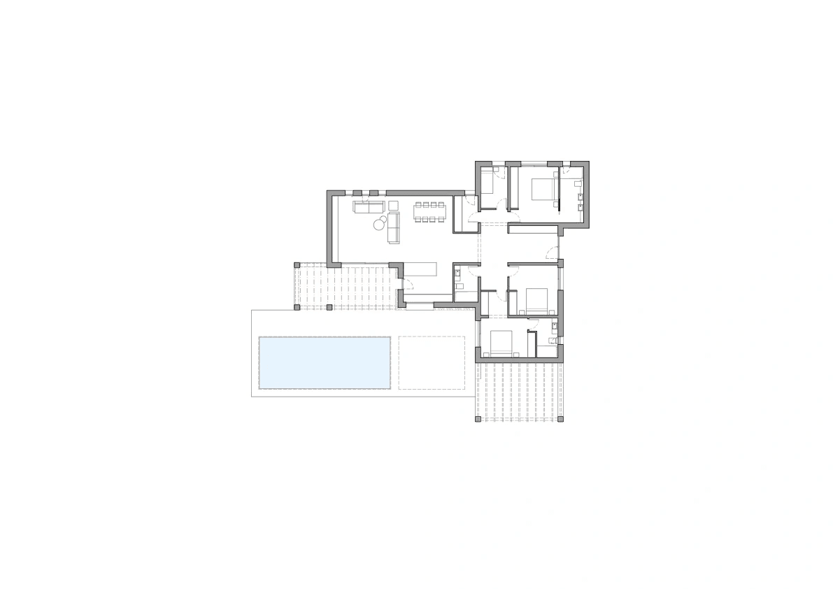 Villa project on one level and walking distance to town for sale in Moraira