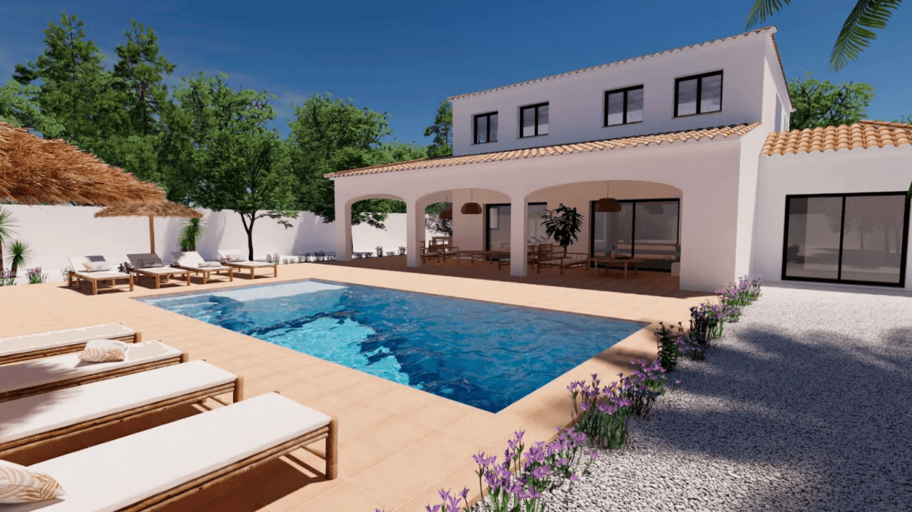 Spectacular traditional style villa project and walking distance to town for sale in Moraira