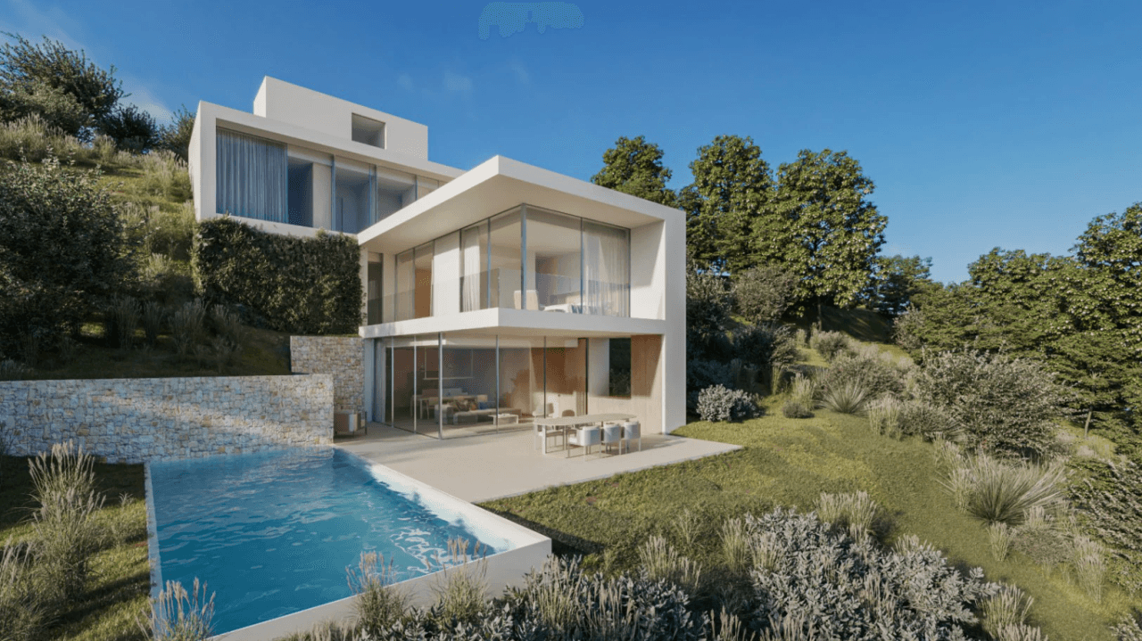 Moderne nieuwbouw villa met panoramisch uitzicht op zee in Benissa costa