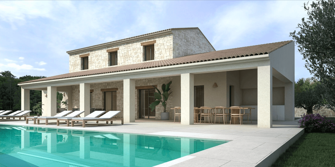 Mediterranean style villa project for sale in Moraira