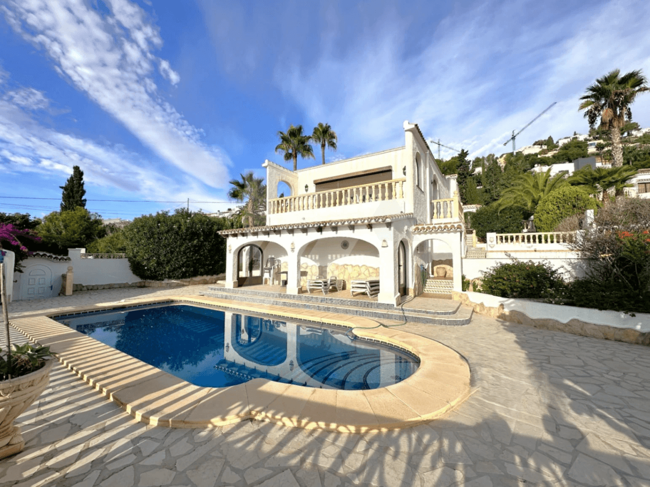 Villa for sale in Moraira with spectacular sea views.