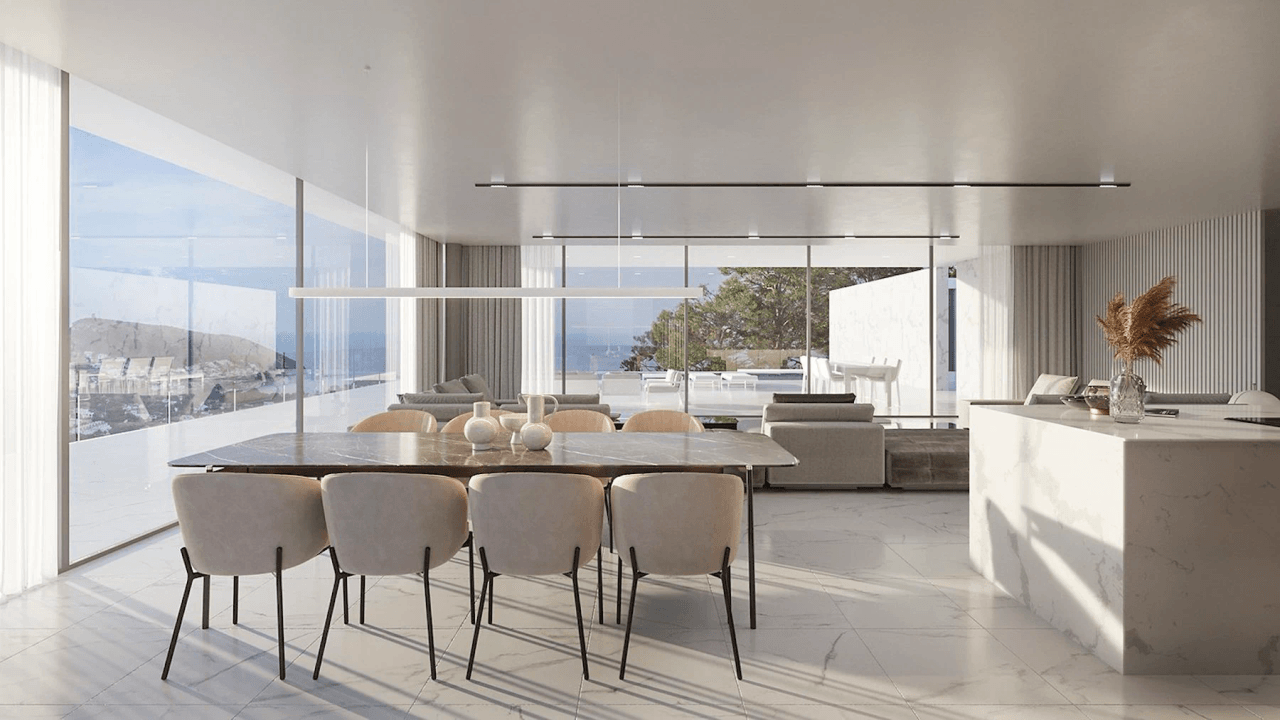 Espectacular proyecto de villa a la venta con vistas al mar en Moraira