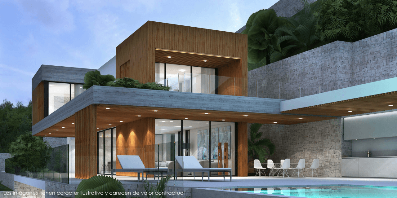 Magnífica villa en proyecto con vistas al mar y a las montañas en Benissa Costa