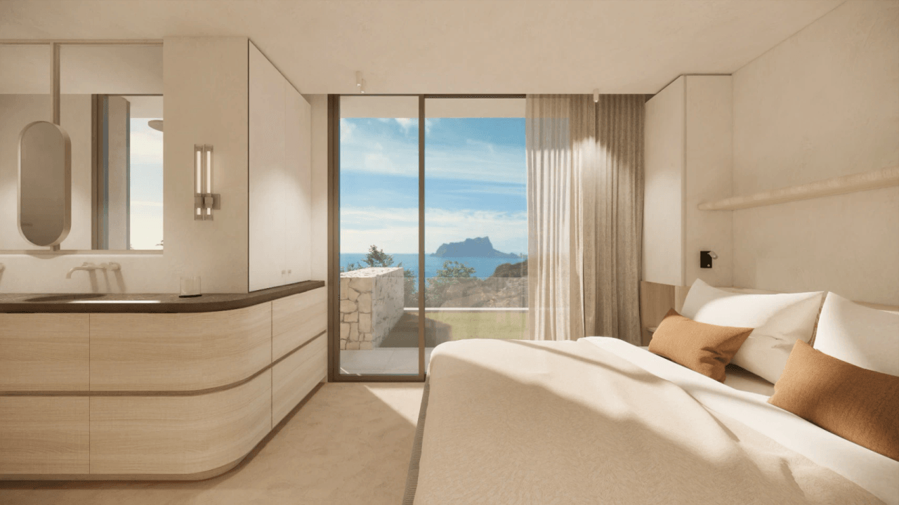 Espectacular proyecto de villa estilo moderno con vistas al mar a la venta en Benissa