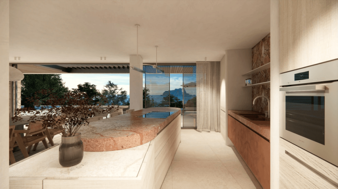 Espectacular proyecto de villa estilo ibicenco con vistas al mar a la venta en Moraira