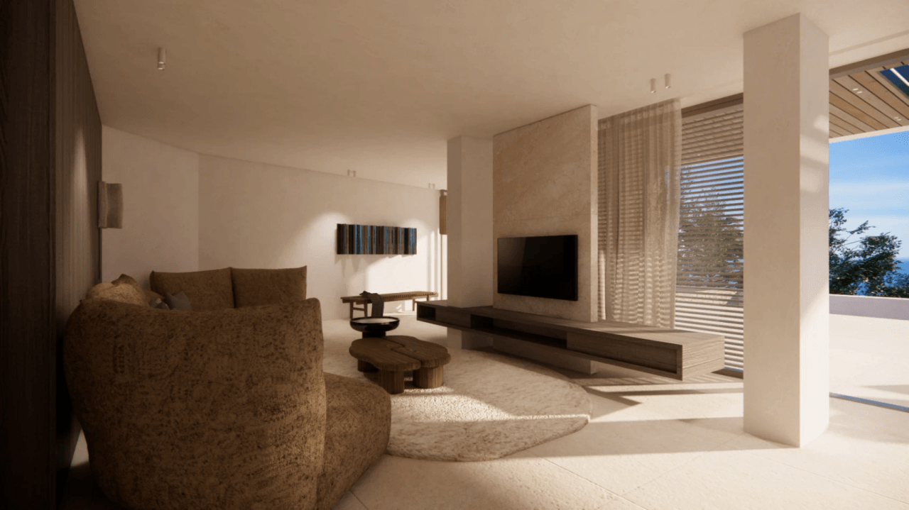 Espectacular proyecto de villa estilo moderno con vistas al mar a la venta en Benissa