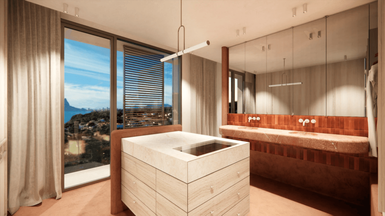 Espectacular proyecto de villa estilo ibicenco con vistas al mar a la venta en Moraira