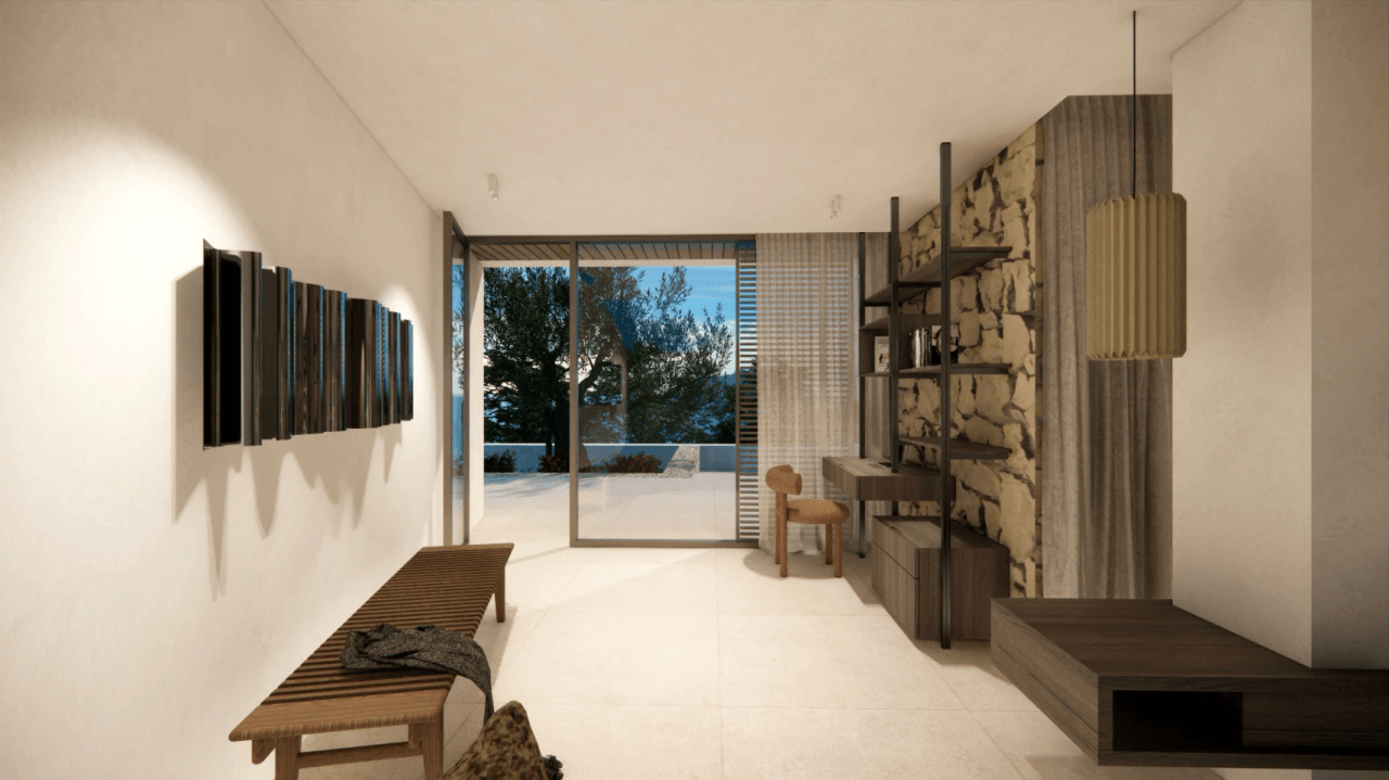 Espectacular proyecto de villa estilo ibicenco con vistas al mar a la venta en Moraira